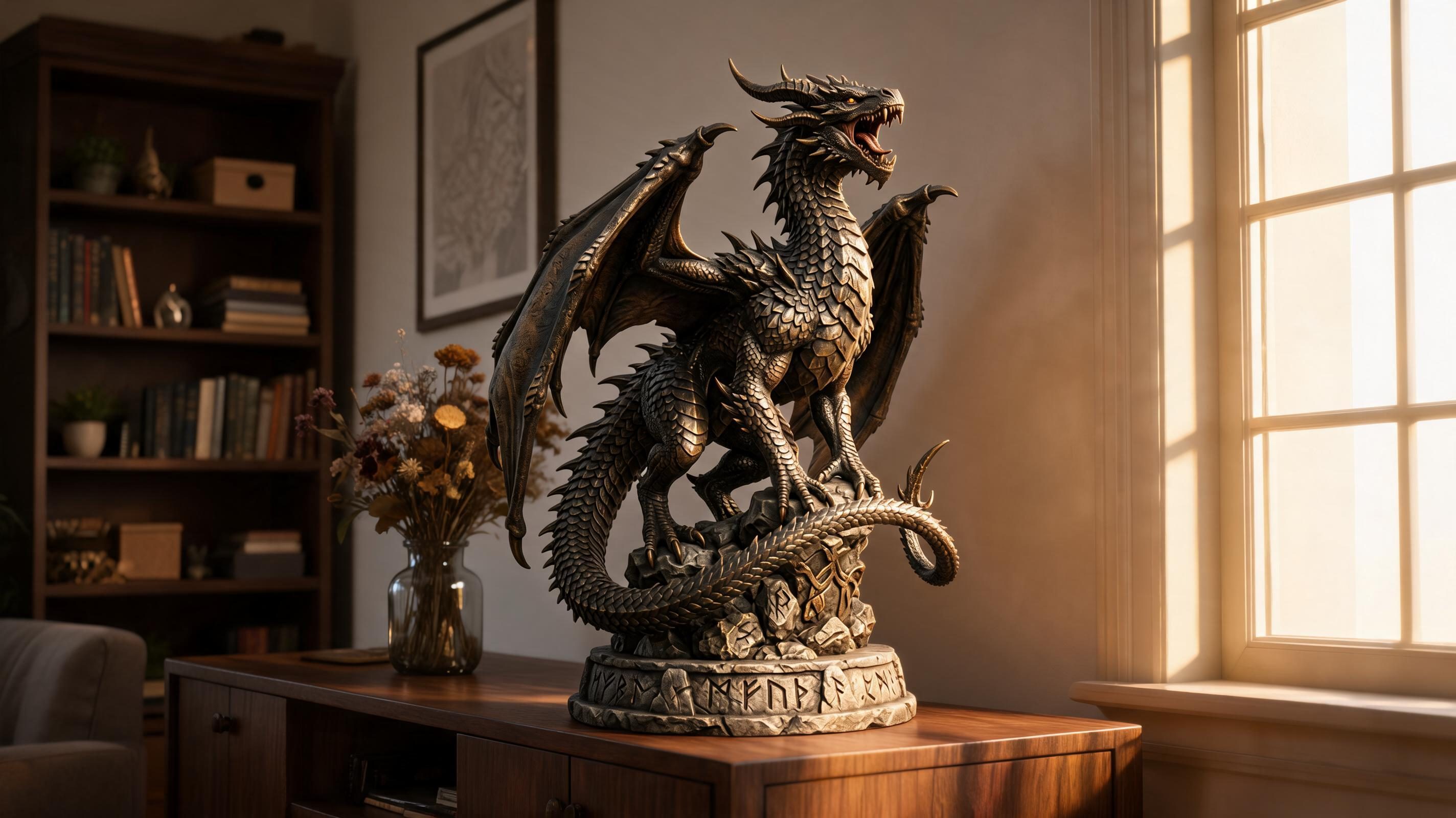 Elderfang Dragon Statue 3D printable model