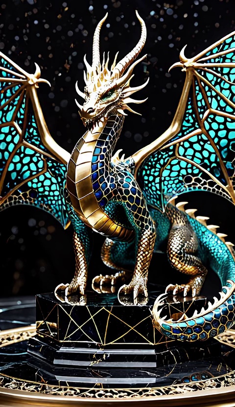 AZURIS — Stained Glass Dragon | Collectible Figure