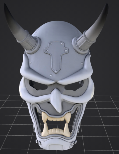 HANNYA-X – Mecha Oni Mask | Japanese Dark Fantasy