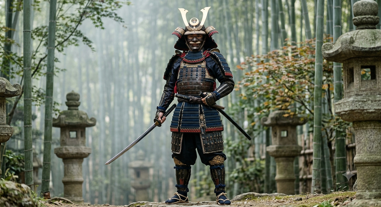 # Miniatura Samurai in Armatura con Katana e Wakizashi # Samurai Miniature in Armor with Katana and Wakizashi