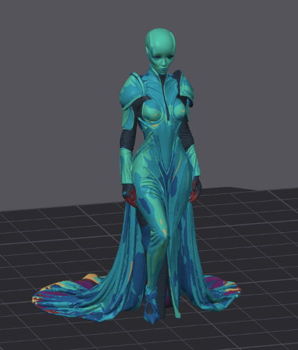 Regina Aliena Futuristica e abito Biomeccanico # Futuristic Alien Queen in Biomechanical Dress