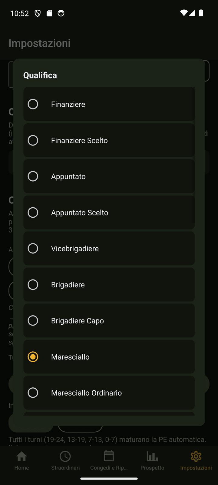 Selezione del grado tra i 22 gradi della Guardia di Finanza